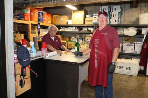 Men's Club Fish Fry Men Working