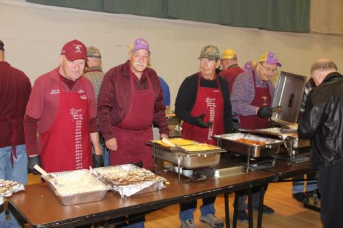Men's Club Fish Fry Men Working